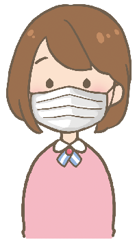 マスクをしている女性のイラスト